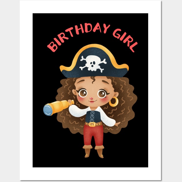 Pirate Girl - Pirate Birthday Girl Wall Art by TriHarder12